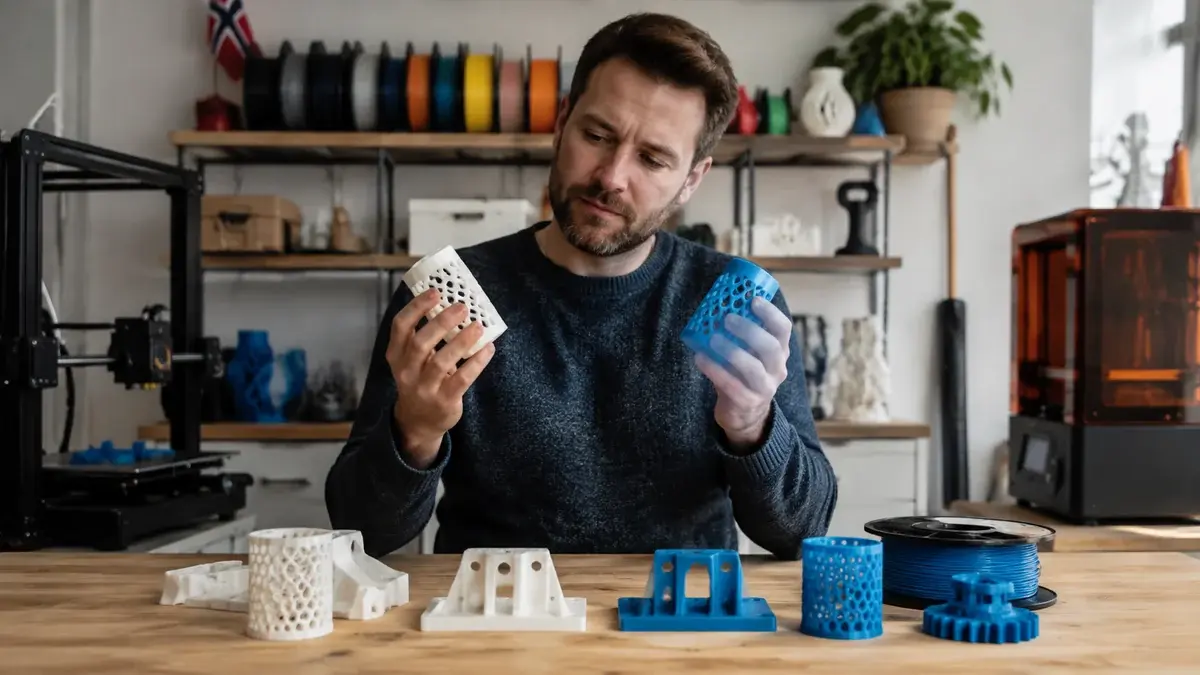PETG vs PLA filament sammenligning